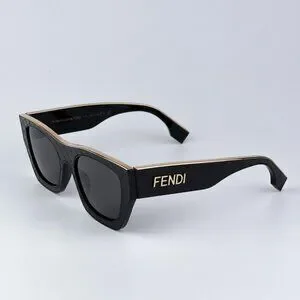 Fendi LEATHER LIMITED EDITION FE40126I 01A Women NEW AUTHENTIC Sunglasses Square Fendi | Accessories | Fendi Leather Limited Edition Fe426i  main image 2